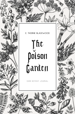 Sketch style witchcraft book cover design. Witch herbs background. Vintage apothecary card template. Poisonous plants hand drawn illustration in sketch style. NOT AI generated